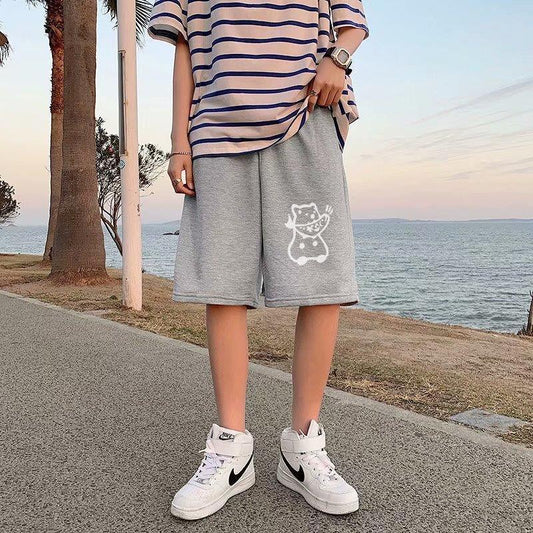 New Casual Pants Men''s Summer Shorts Men''s Korean Trend Loose Hong Kong Style Straight Sports Pants