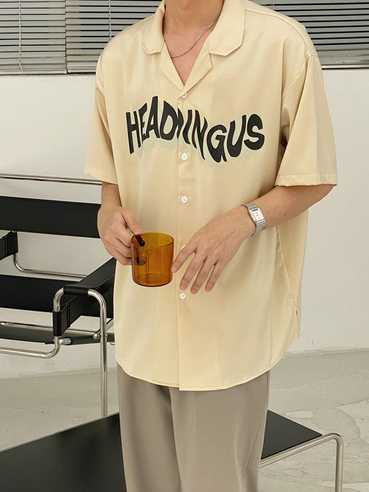 19studio South Korean Hong Kong Style Shirt Ins Men''s Summer