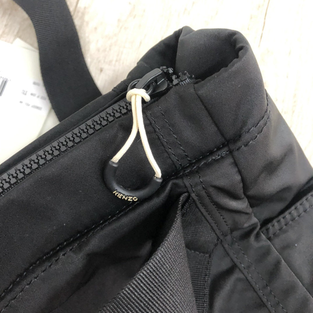 Embroidered Cross Lettering Shoulder Bag