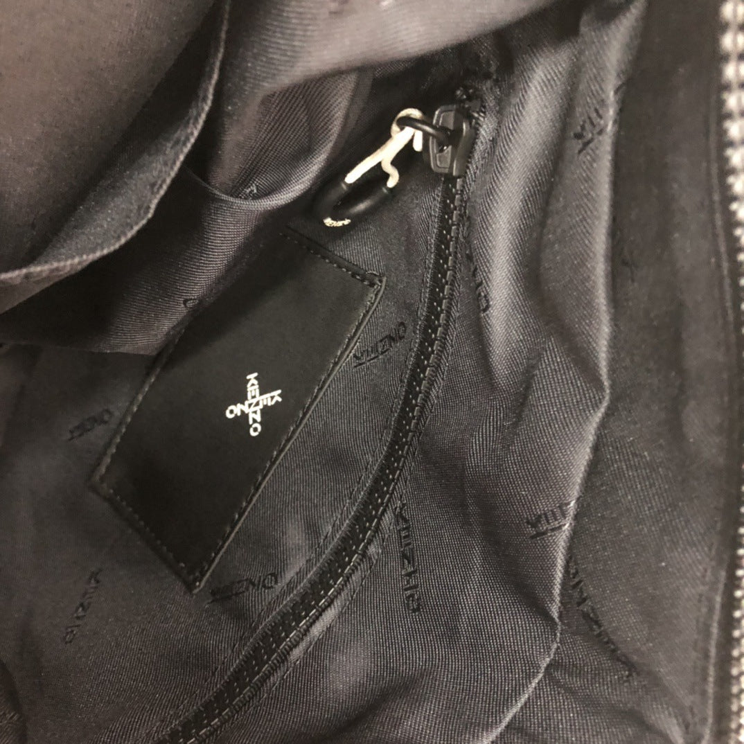 Embroidered Cross Lettering Shoulder Bag