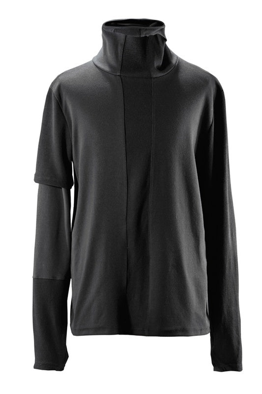 Functional High Neck Long Sleeve Finger T-shirt Men